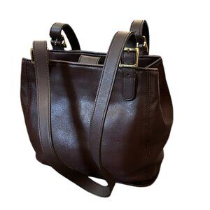 Vintage Coach Brown Leather B9P- 6008 Bucket Shoulder Bag